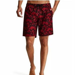 Tallia Men's Red Modern-Fit‎ Floral Board Shorts Size Large
